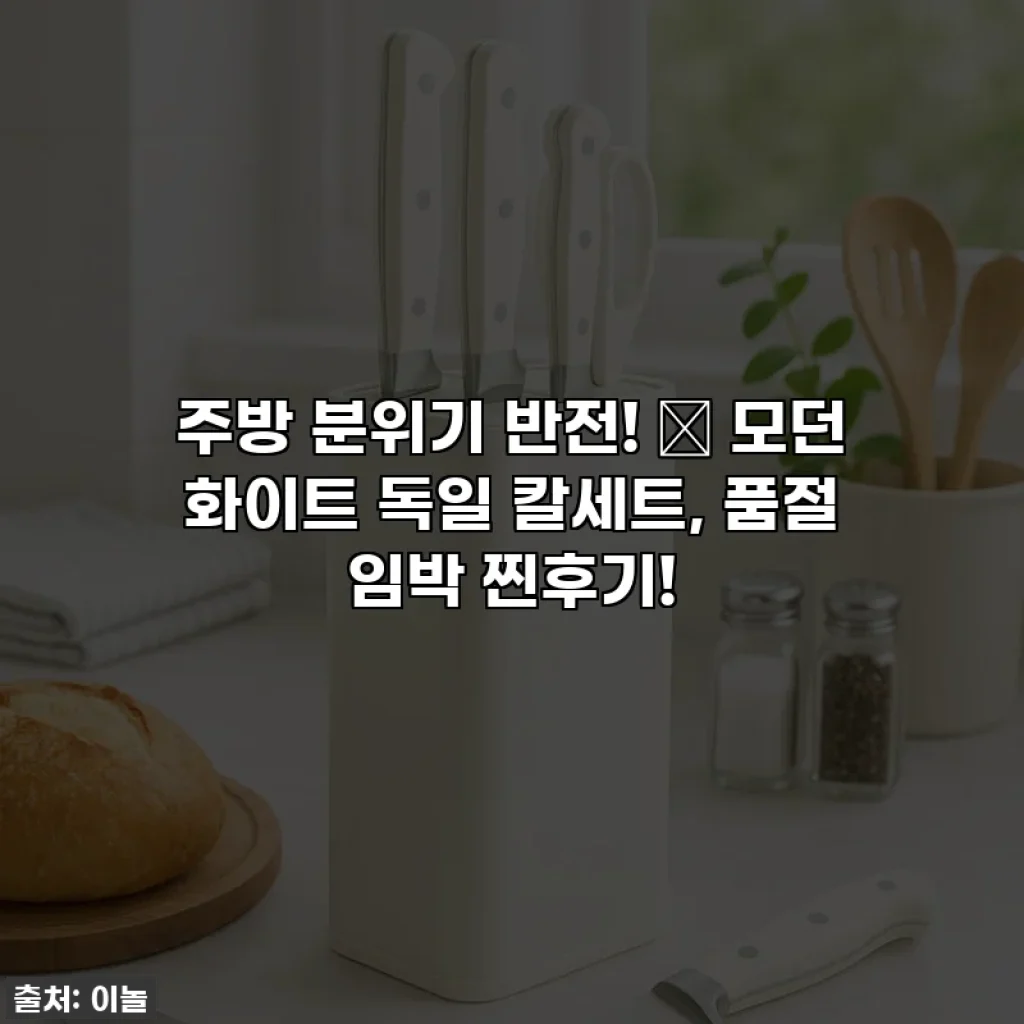 주방 분위기 반전! ✨ 모던 화이트 독일 칼세트, 품절 임박 찐후기!