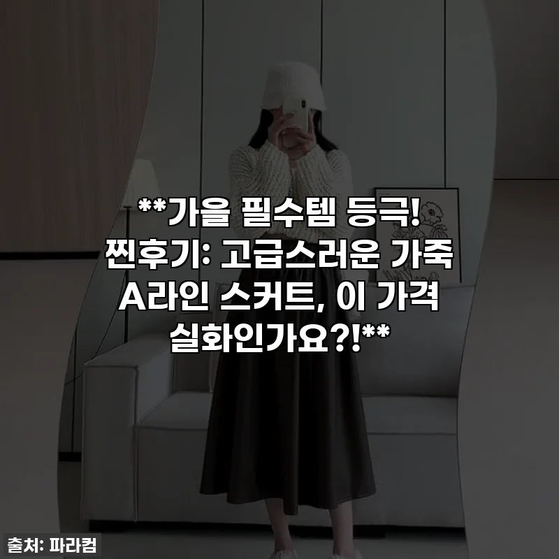 **가을 필수템 등극! 찐후기: 고급스러운 가죽 A라인 스커트, 이 가격 실화인가요?!**
