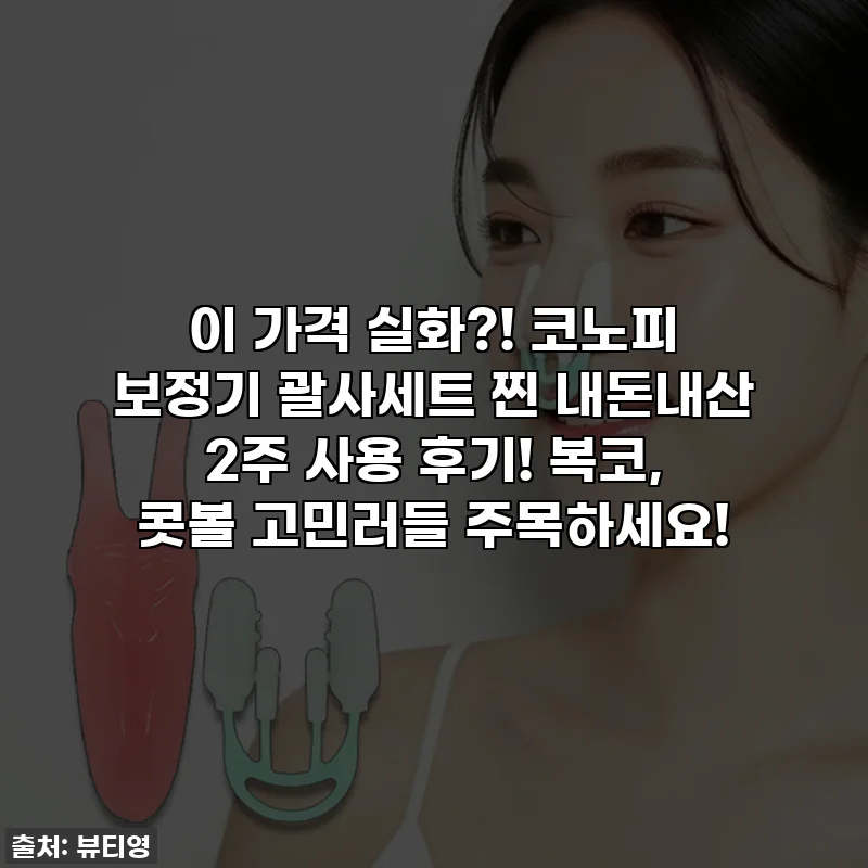이 가격 실화?! 코노피 보정기 괄사세트 찐 내돈내산 2주 사용 후기! 복코, 콧볼 고민러들 주목하세요!