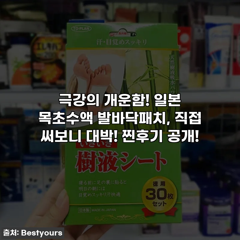극강의 개운함! 일본 목초수액 발바닥패치, 직접 써보니 대박! 찐후기 공개!
