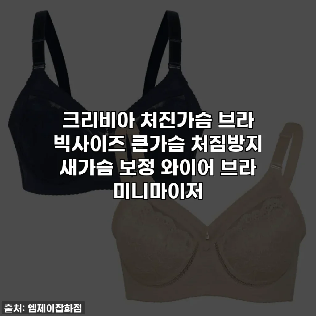 크리비아 처진가슴 브라 빅사이즈 큰가슴 처짐방지 새가슴 보정 와이어 브라 미니마이저