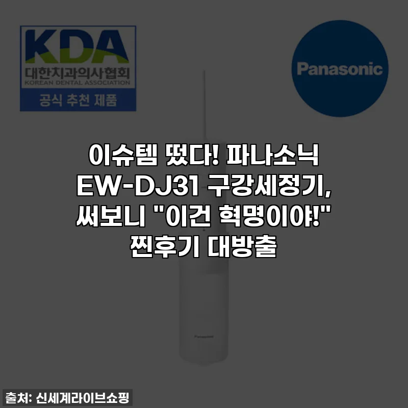 이슈템 떴다! 파나소닉 EW-DJ31 구강세정기, 써보니 "이건 혁명이야!" 찐후기 대방출