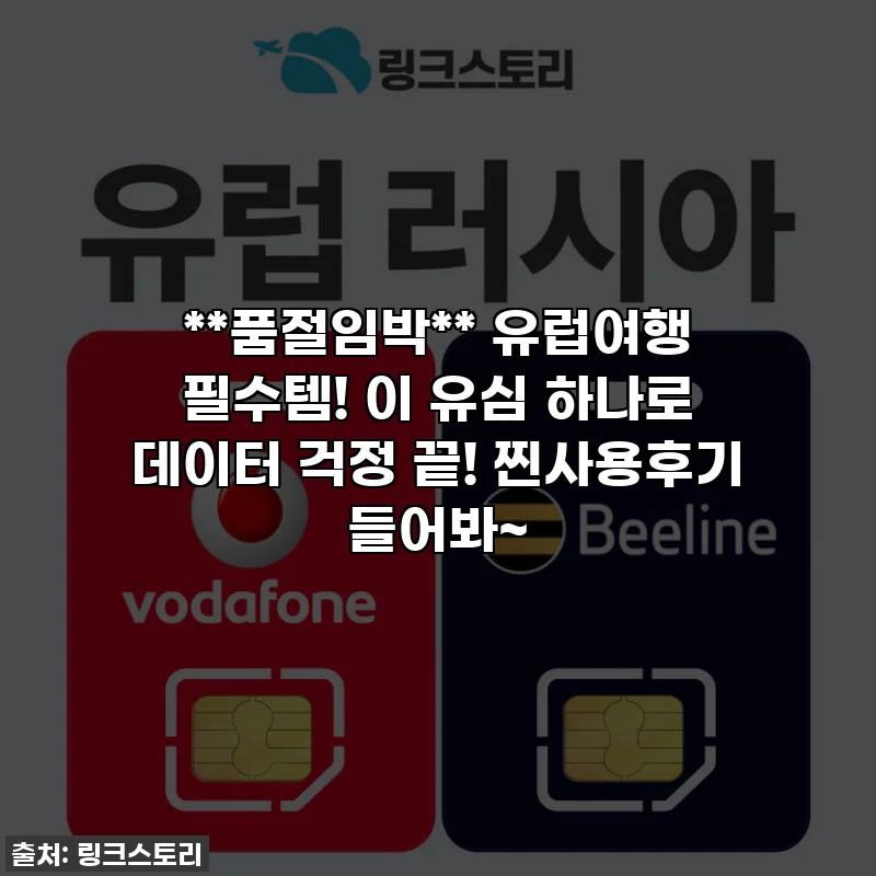 **품절임박** 유럽여행 필수템! 이 유심 하나로 데이터 걱정 끝! 찐사용후기 들어봐~