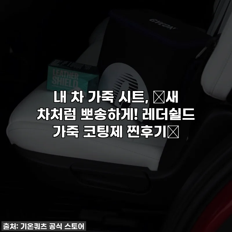 내 차 가죽 시트, ✨새 차처럼 뽀송하게! 레더쉴드 가죽 코팅제 찐후기✨