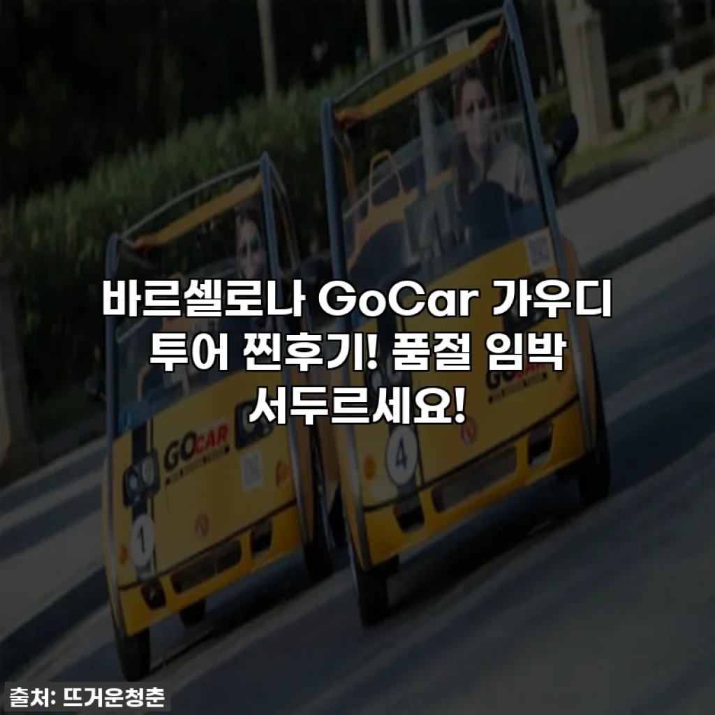 바르셀로나 GoCar 가우디 투어 찐후기! 품절 임박 서두르세요!