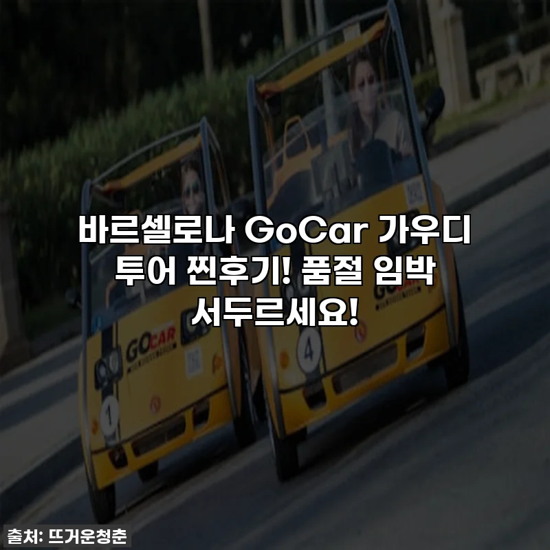 바르셀로나 GoCar 가우디 투어 찐후기! 품절 임박 서두르세요!