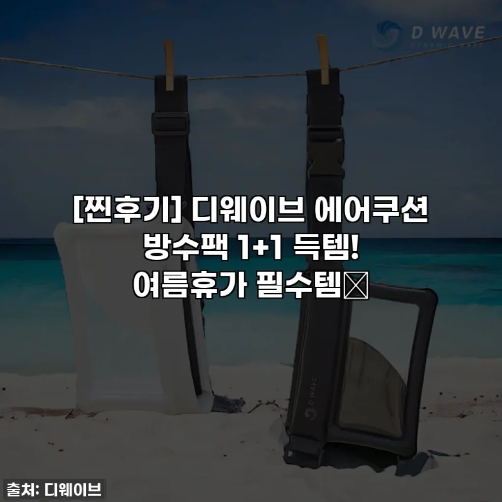 [찐후기] 디웨이브 에어쿠션 방수팩 1+1 득템! 여름휴가 필수템🌊