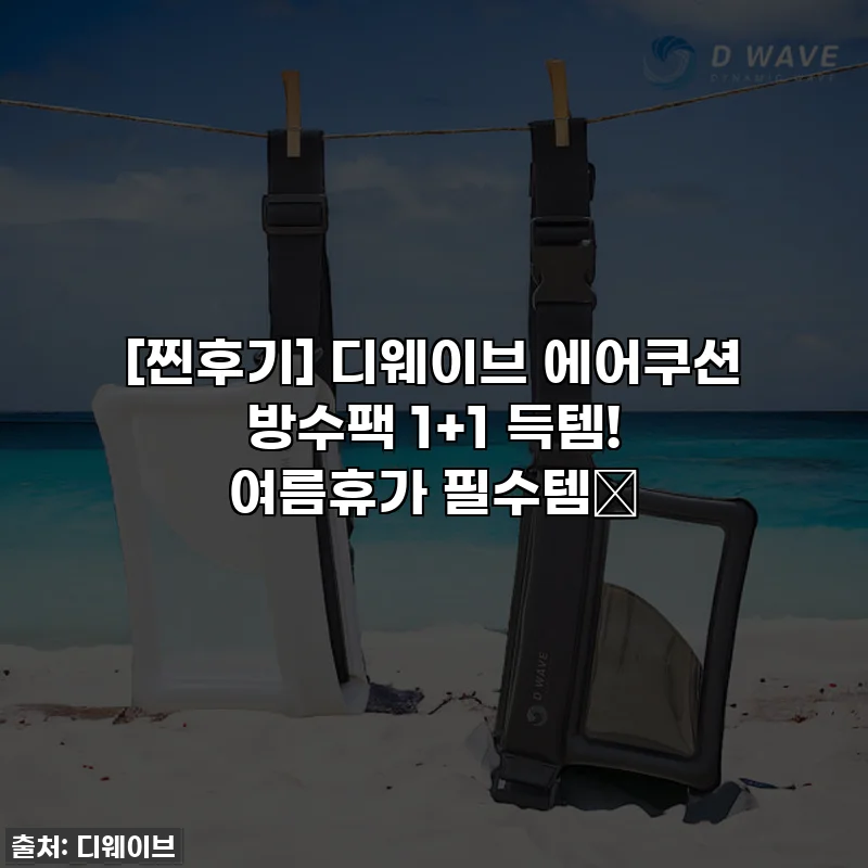 [찐후기] 디웨이브 에어쿠션 방수팩 1+1 득템! 여름휴가 필수템🌊