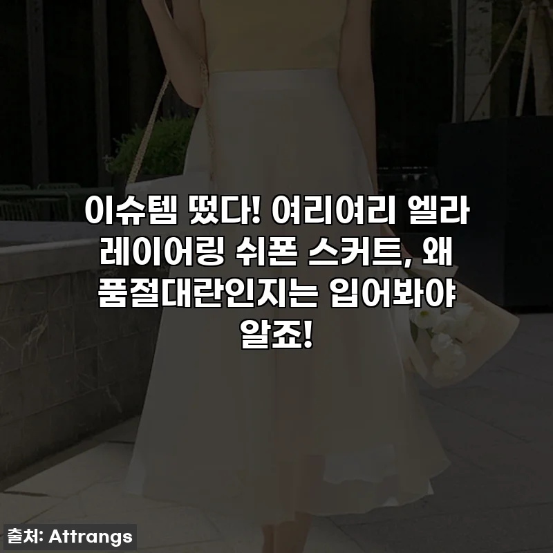 이슈템 떴다! 여리여리 엘라 레이어링 쉬폰 스커트, 왜 품절대란인지는 입어봐야 알죠!