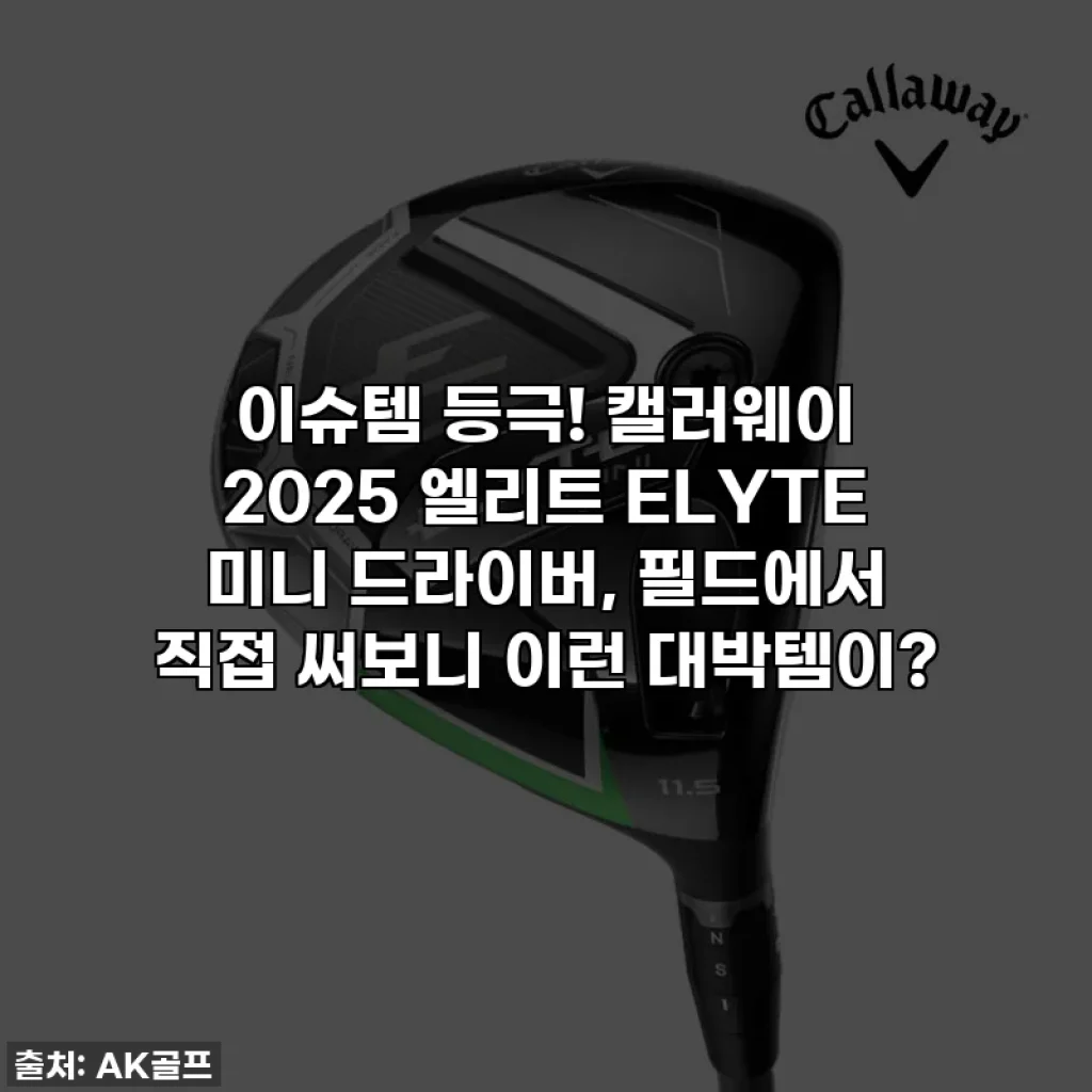 이슈템 등극! 캘러웨이 2025 엘리트 ELYTE 미니 드라이버, 필드에서 직접 써보니 이런 대박템이?