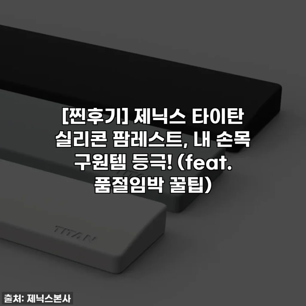 [찐후기] 제닉스 타이탄 실리콘 팜레스트, 내 손목 구원템 등극! (feat. 품절임박 꿀팁)