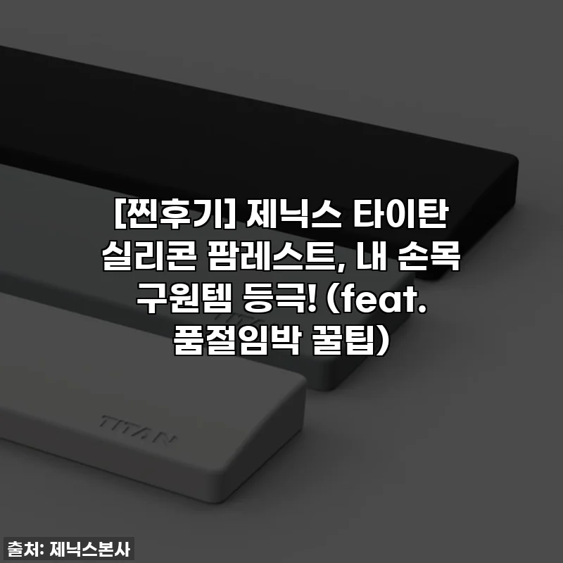 [찐후기] 제닉스 타이탄 실리콘 팜레스트, 내 손목 구원템 등극! (feat. 품절임박 꿀팁)