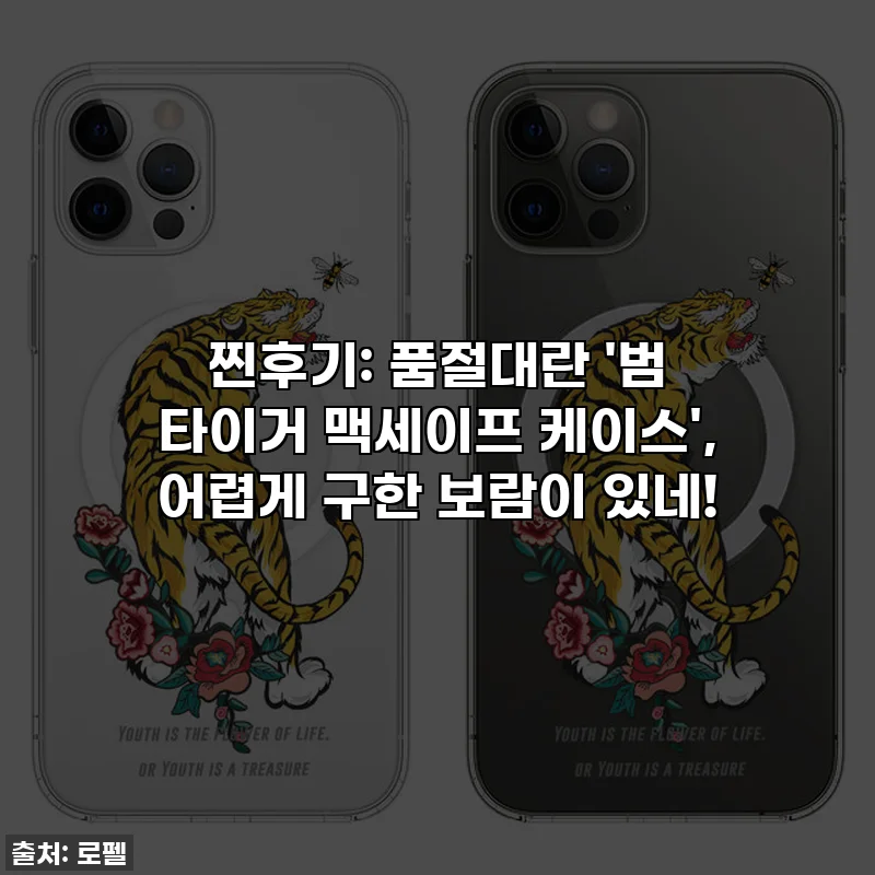 찐후기: 품절대란 '범 타이거 맥세이프 케이스', 어렵게 구한 보람이 있네!
