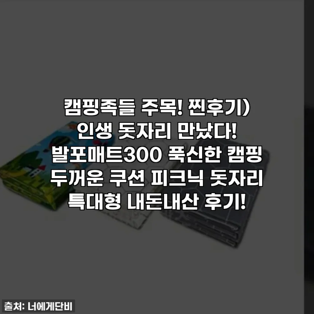 캠핑족들 주목! 찐후기) 인생 돗자리 만났다! 발포매트300 푹신한 캠핑 두꺼운 쿠션 피크닉 돗자리 특대형 내돈내산 후기!