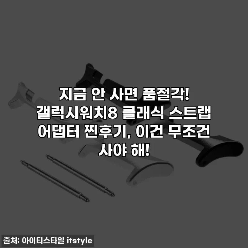 지금 안 사면 품절각! 갤럭시워치8 클래식 스트랩 어댑터 찐후기, 이건 무조건 사야 해!