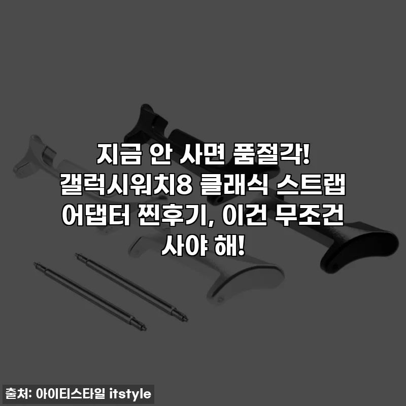 지금 안 사면 품절각! 갤럭시워치8 클래식 스트랩 어댑터 찐후기, 이건 무조건 사야 해!