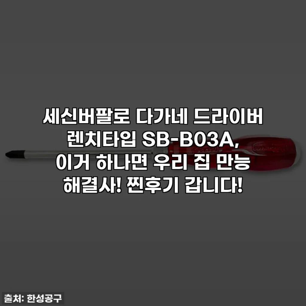 세신버팔로 다가네 드라이버 렌치타입 SB-B03A, 이거 하나면 우리 집 만능 해결사! 찐후기 갑니다!