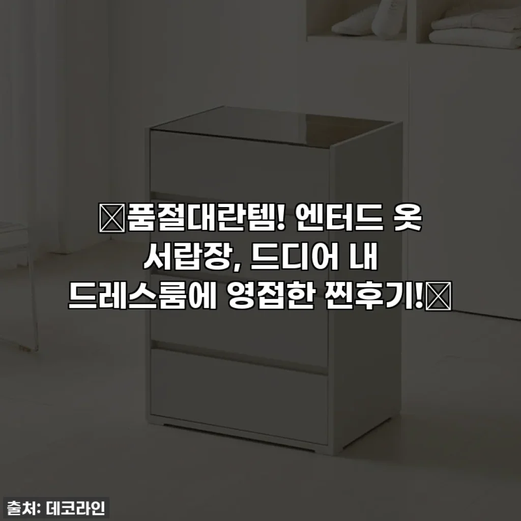 🎁품절대란템! 엔터드 옷 서랍장, 드디어 내 드레스룸에 영접한 찐후기!✨