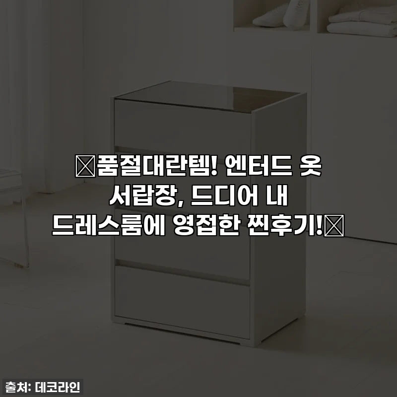 🎁품절대란템! 엔터드 옷 서랍장, 드디어 내 드레스룸에 영접한 찐후기!✨