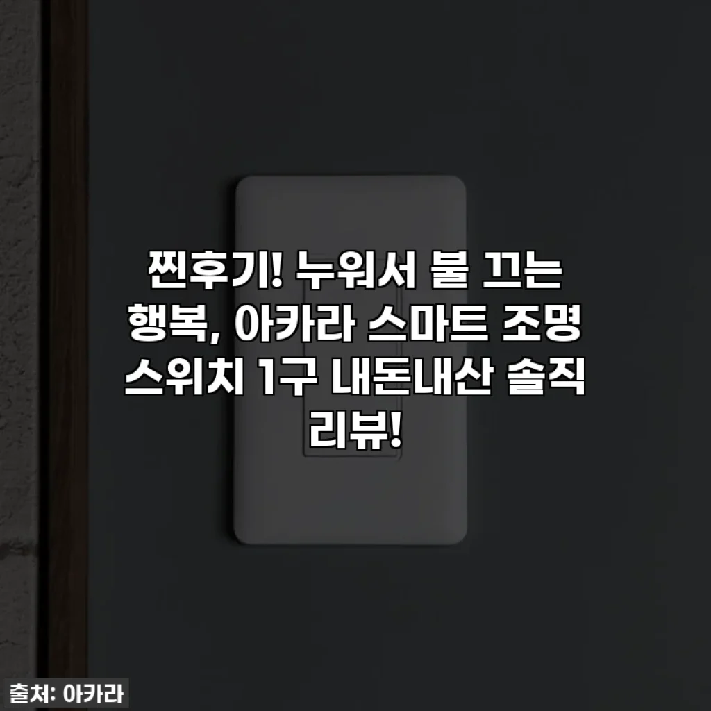 찐후기! 누워서 불 끄는 행복, 아카라 스마트 조명 스위치 1구 내돈내산 솔직 리뷰!