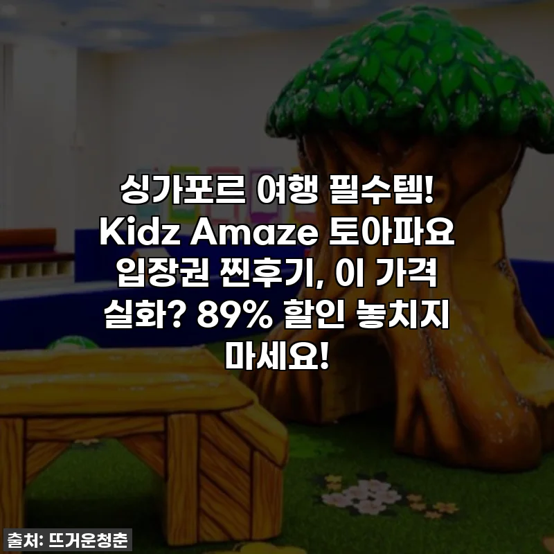 싱가포르 여행 필수템! Kidz Amaze 토아파요 입장권 찐후기, 이 가격 실화? 89% 할인 놓치지 마세요!