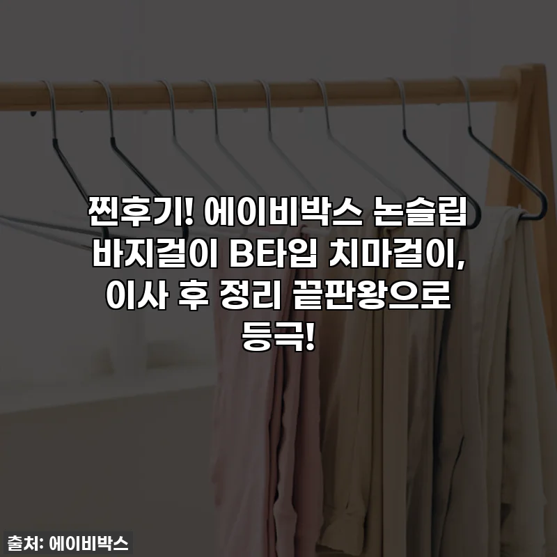 찐후기! 에이비박스 논슬립 바지걸이 B타입 치마걸이, 이사 후 정리 끝판왕으로 등극!