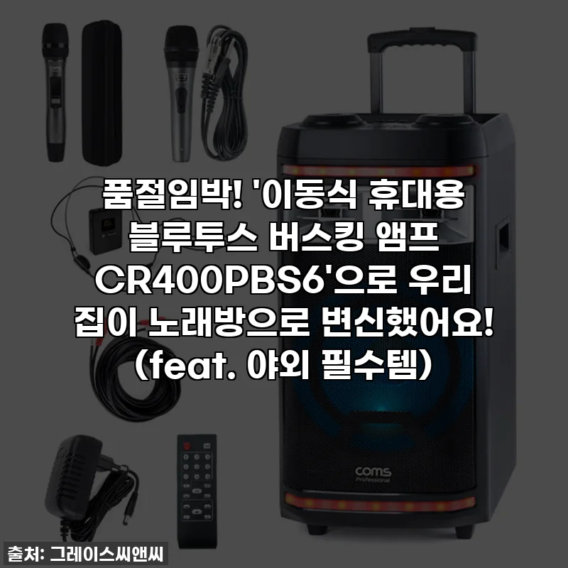 품절임박! '이동식 휴대용 블루투스 버스킹 앰프 CR400PBS6'으로 우리 집이 노래방으로 변신했어요! (feat. 야외 필수템)