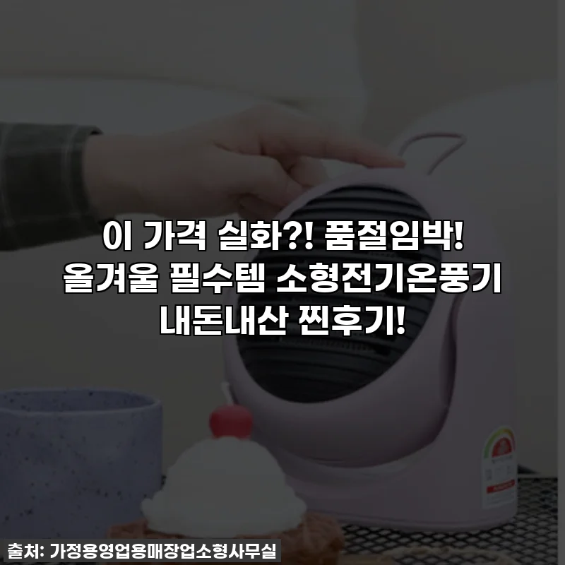이 가격 실화?! 품절임박! 올겨울 필수템 소형전기온풍기 내돈내산 찐후기!