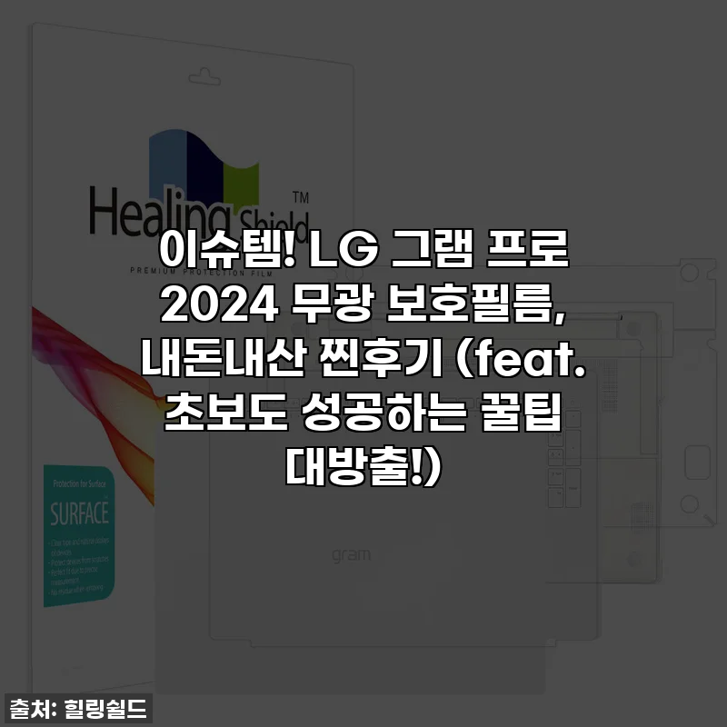 이슈템! LG 그램 프로 2024 무광 보호필름, 내돈내산 찐후기 (feat. 초보도 성공하는 꿀팁 대방출!)