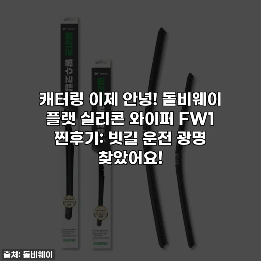 캐터링 이제 안녕! 돌비웨이 플랫 실리콘 와이퍼 FW1 찐후기: 빗길 운전 광명 찾았어요!