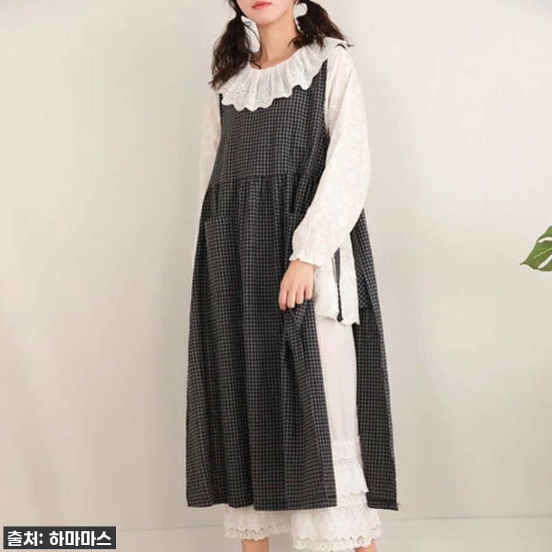 봄 여름 민소매 체크원피스 관련 이미지 2