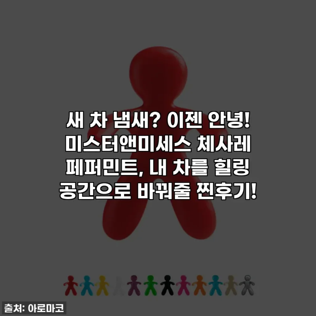 새 차 냄새? 이젠 안녕! 미스터앤미세스 체사레 페퍼민트, 내 차를 힐링 공간으로 바꿔줄 찐후기!