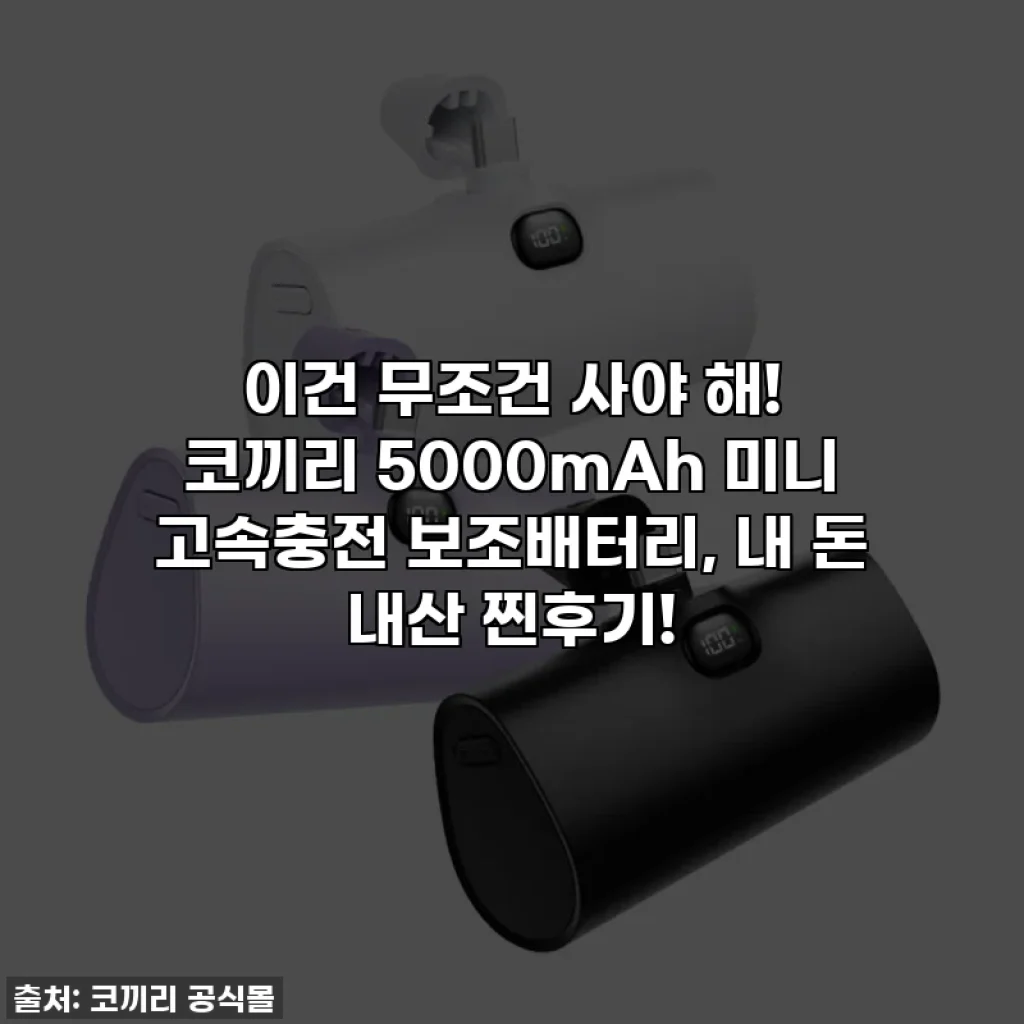 이건 무조건 사야 해! 코끼리 5000mAh 미니 고속충전 보조배터리, 내 돈 내산 찐후기!