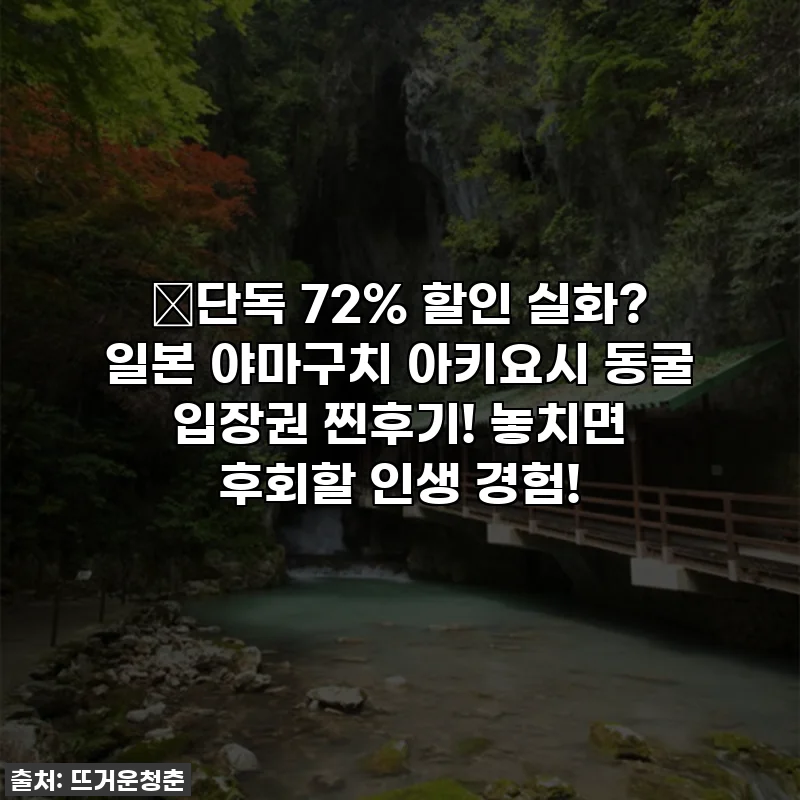🔥단독 72% 할인 실화? 일본 야마구치 아키요시 동굴 입장권 찐후기! 놓치면 후회할 인생 경험!