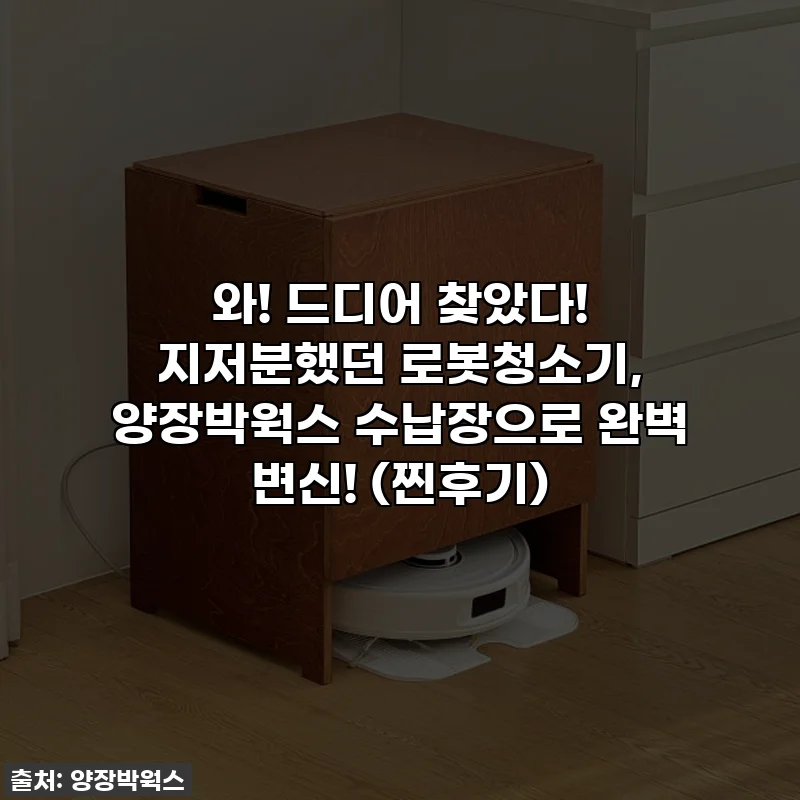 와! 드디어 찾았다! 지저분했던 로봇청소기, 양장박웍스 수납장으로 완벽 변신! (찐후기)