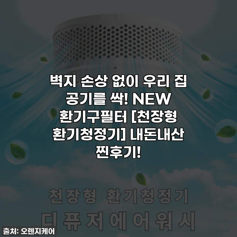 벽지 손상 없이 우리 집 공기를 싹! NEW 환기구필터 [천장형 환기청정기] 내돈내산 찐후기!