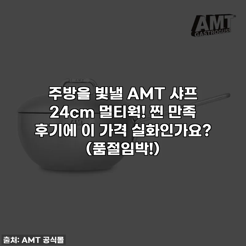 주방을 빛낼 AMT 샤프 24cm 멀티웍! 찐 만족 후기에 이 가격 실화인가요? (품절임박!)
