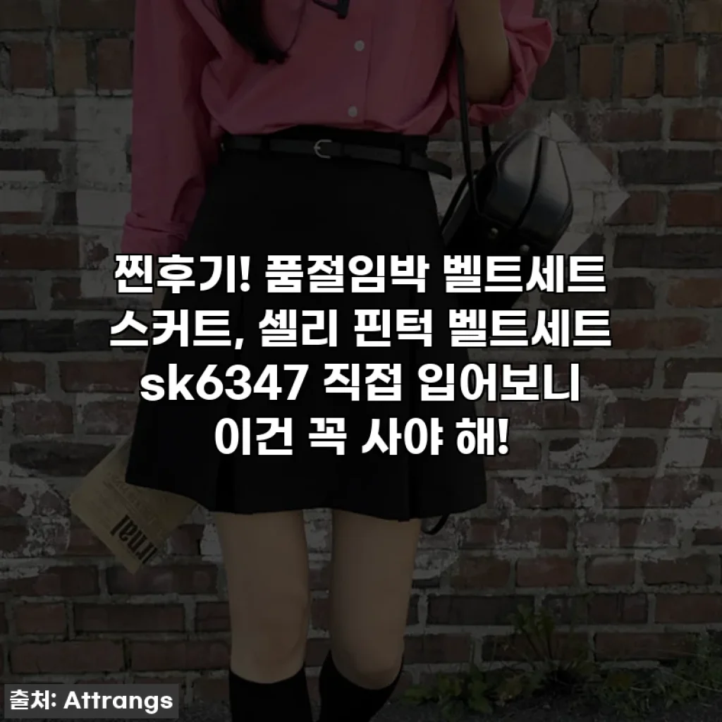 찐후기! 품절임박 벨트세트 스커트, 셀리 핀턱 벨트세트 sk6347 직접 입어보니 이건 꼭 사야 해!