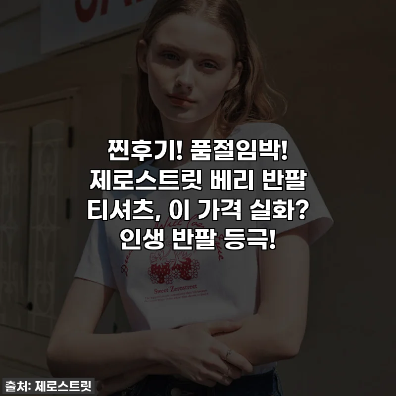 찐후기! 품절임박! 제로스트릿 베리 반팔 티셔츠, 이 가격 실화? 인생 반팔 등극!