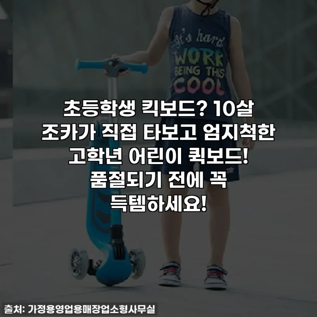초등학생 킥보드? 10살 조카가 직접 타보고 엄지척한 고학년 어린이 퀵보드! 품절되기 전에 꼭 득템하세요!