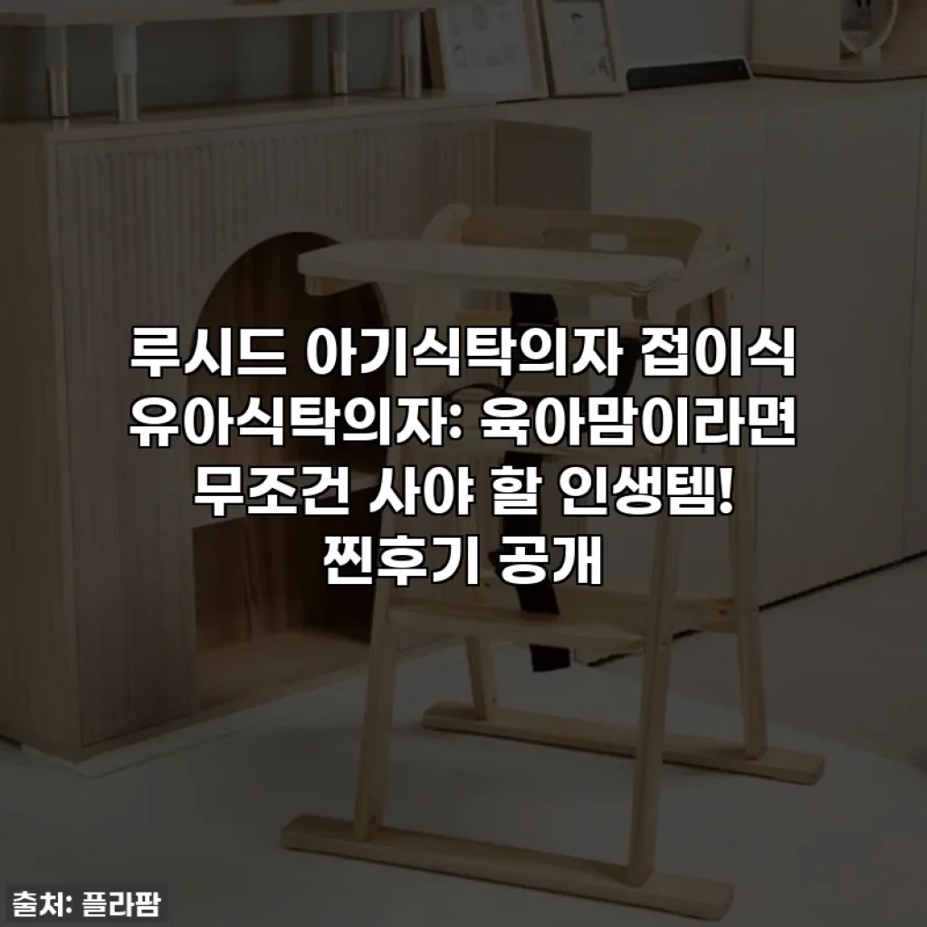 루시드 아기식탁의자 접이식 유아식탁의자: 육아맘이라면 무조건 사야 할 인생템! 찐후기 공개
