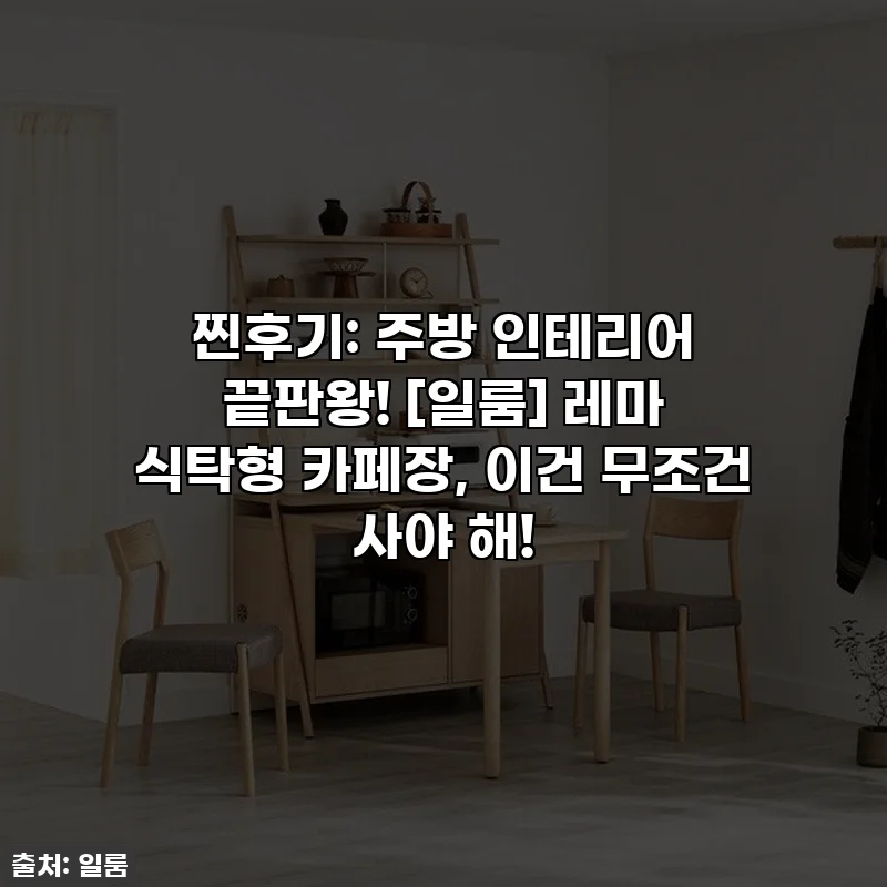 찐후기: 주방 인테리어 끝판왕! [일룸] 레마 식탁형 카페장, 이건 무조건 사야 해!