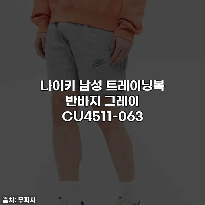 나이키 남성 트레이닝복 반바지 그레이 CU4511-063