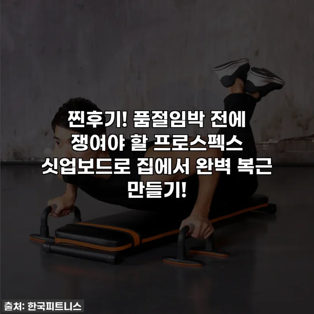 찐후기! 품절임박 전에 쟁여야 할 프로스펙스 싯업보드로 집에서 완벽 복근 만들기!