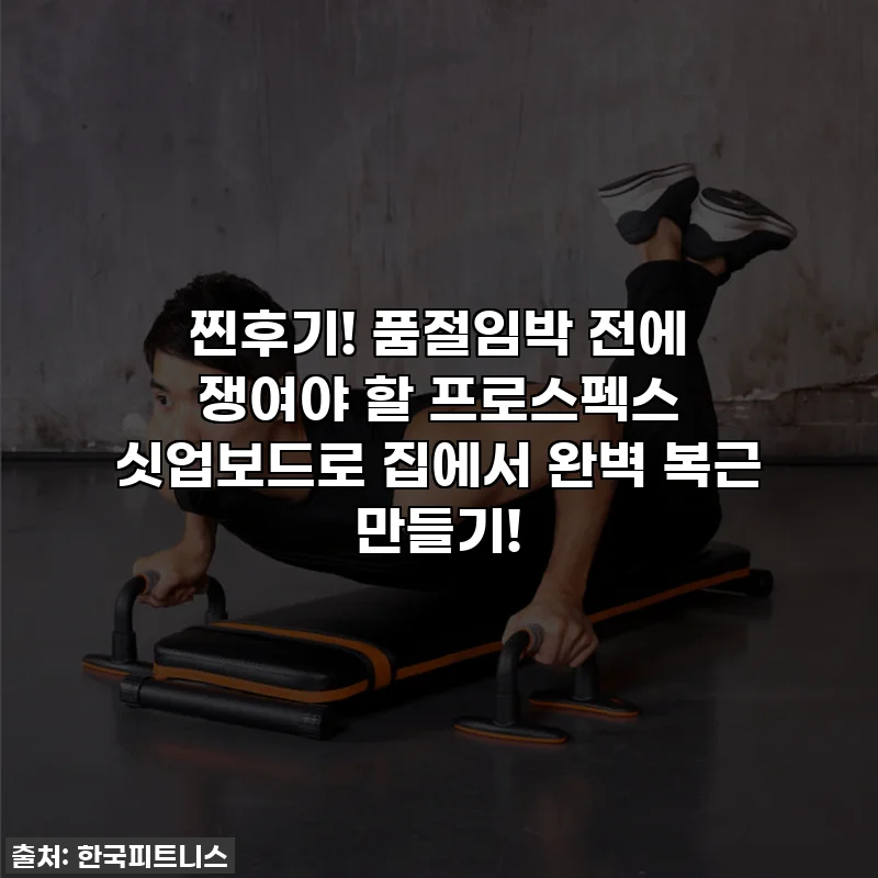 찐후기! 품절임박 전에 쟁여야 할 프로스펙스 싯업보드로 집에서 완벽 복근 만들기!