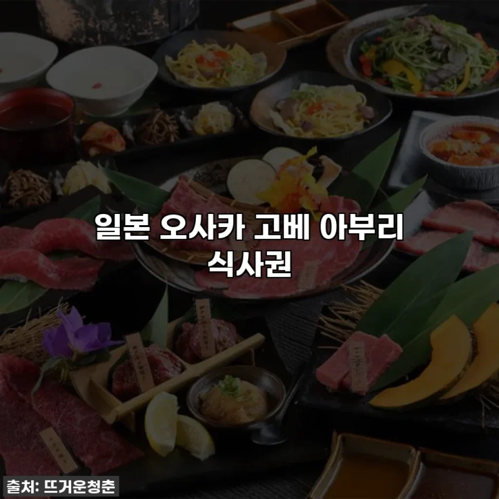 일본 오사카 고베 아부리 식사권