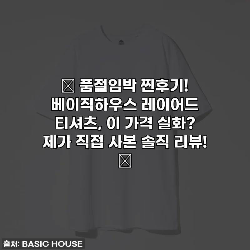 🔥 품절임박 찐후기! 베이직하우스 레이어드 티셔츠, 이 가격 실화? 제가 직접 사본 솔직 리뷰! 🔥