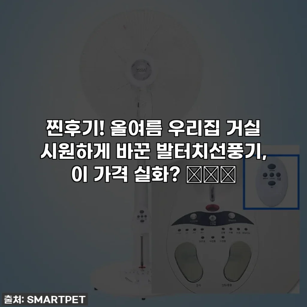 찐후기! 올여름 우리집 거실 시원하게 바꾼 발터치선풍기, 이 가격 실화? 🛋️✨