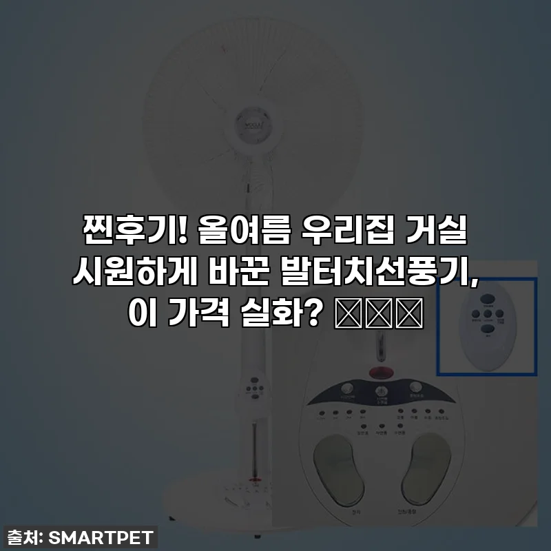찐후기! 올여름 우리집 거실 시원하게 바꾼 발터치선풍기, 이 가격 실화? 🛋️✨