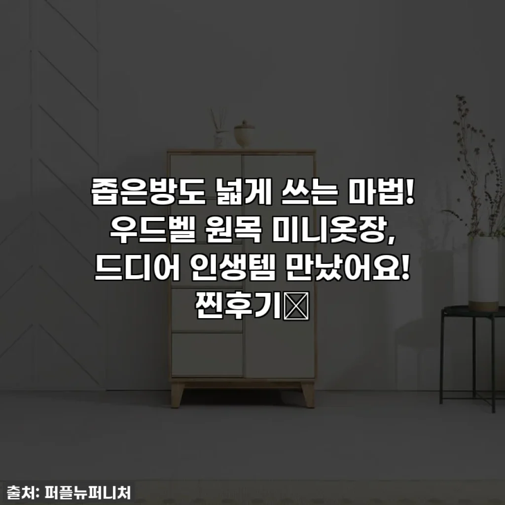 좁은방도 넓게 쓰는 마법! 우드벨 원목 미니옷장, 드디어 인생템 만났어요! 찐후기💖